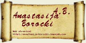 Anastasija Borocki vizit kartica